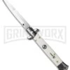 Frank B. 9" Italian Stiletto Simulated Ivory Automatic Knife - Bayonet -Kershaw Shop frank b 9in sim ivory bayo large