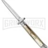 Frank B. 11" Italian Stiletto Swinguard Honey Horn Automatic Knife - Dagger -Kershaw Shop frank b italian stilletto swinguard dagger honey horn 19 large