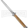 Frank B. 11" Italian Stiletto Olive Wood Automatic Knife - Bayonet -Kershaw Shop frank b stilletos 13 olive bayo large
