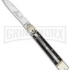 Hubertus 7.75" Slimline Lever Lock Ebony Wood Automatic Knife - Satin Plain -Kershaw Shop hubertus slim lever ebony cm large