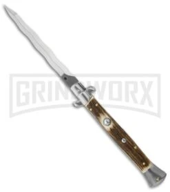 Frank B 11" Stag Horn Automatic Stiletto (Kriss)
