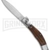 Lepre 10' Ironwood Picklock Automatic Knife Fileworked - Satin Plain
