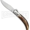 Lepre 9" Stag Horn Sicilian Picklock Filework Automatic Knife - Polish Plain 1 Lepre 9" Stag Horn Sicilian Picklock Filework Automatic Knife - Polish Plain -Kershaw Shop lepre stag horn sicilian picklock filework mirror STU711 BP 18406 er large