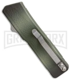 Lightning Camo D/A OTF Automatic Knife - Satin Plain -Kershaw Shop lightning camo silver plain side large