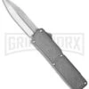 Lightning Gray D/A OTF Automatic Knife - Satin Dagger -Kershaw Shop lightning gray satin dagger plain cm large