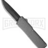 Lightning Gray D/A OTF Automatic Knife - Black Plain -Kershaw Shop lightning grey black plain large