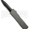 Lightning Gray D/A OTF Automatic Knife - Black Dagger Serr -Kershaw Shop lightning grey dagger black serr dl large