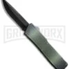 Lightning Camo D/A OTF Automatic Knife - Black Plain -Kershaw Shop lightning plain camo black large