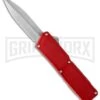 Lightning Red D/A OTF Automatic Knife - Dagger Satin Plain -Kershaw Shop lightning red satin dagger plain cm large