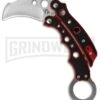 Mantis MK-4 Vuja De Black/Red G-10 Balisong Karambit Butterfly - Satin Plain -Kershaw Shop mantis knives mk 4r cm bhq 34982 jr large