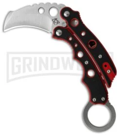 Mantis MK-4 Vuja De Black/Red G-10 Balisong Karambit Butterfly - Satin Plain