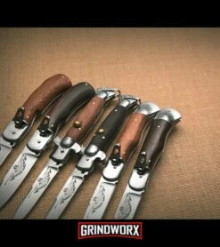 8" Medteh Russian Leverlock Dark Wood Stiletto Automatic Knife - Satin Plain -Kershaw Shop meditex stiletto leverlock variety dl large 1