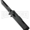 Schrade SCHOTF8TB Viper OTF Black Aluminum Assisted Knife - Tanto Black Plain -Kershaw Shop schrade schotf8tb cm large