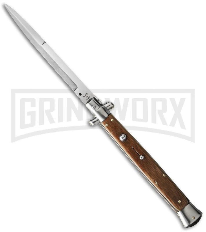 SKM 13" Italian Stiletto Staminawood Automatic Knife - Bayonet 3 SKM 13" Italian Stiletto Staminawood Automatic Knife - Bayonet
