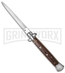 Frank B. 11" Italian Stiletto Cocobolo Wood Automatic Knife - Dagger