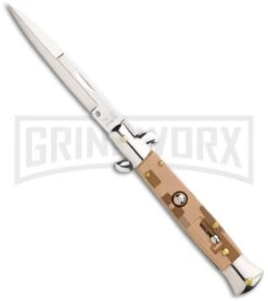 9" Anomaly Stiletto Tactical Digi Camo Automatic Knife - Bayonet