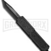 Titan Black D/A OTF Automatic Knife - Tanto Black Plain -Kershaw Shop titan black tanto black plain BP 18424 er large