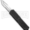 Titan Black D/A OTF Automatic Knife - Tanto Satin Serr -Kershaw Shop titan black tanto satin serr BP 18454 er large