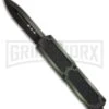 Titan Camo D/A OTF Automatic Knife - Dagger Black Plain -Kershaw Shop titan camo dagger black BP 19007 er large