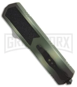 Titan Camo D/A OTF Automatic Knife - Dagger Black Plain -Kershaw Shop titan camo dagger black BP 19007 er side large