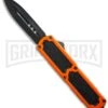 Titan D/A OTF Orange Automatic Knife - Dagger Black Plain -Kershaw Shop titan orange black large