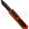 Titan Orange D/A OTF Automatic Knife - Tanto Black Serr