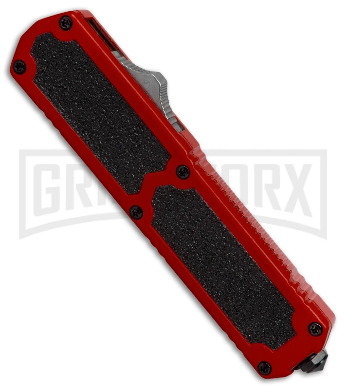 Titan Red D/A OTF Automatic Knife - Tanto Black Serr 4 Titan Red D/A OTF Automatic Knife - Tanto Black Serr - Image 2